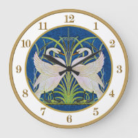 Walter Crane's Art Nouveau Twin Swans Clock