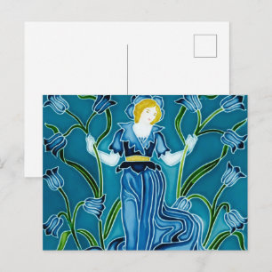 Walter Crane's Flora Art Nouveau Postcard