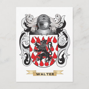 Walter Family Crest (Coat of Arms) Postcard