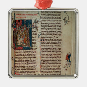 Walter Map taking down a story of the adventures Metal Tree Decoration