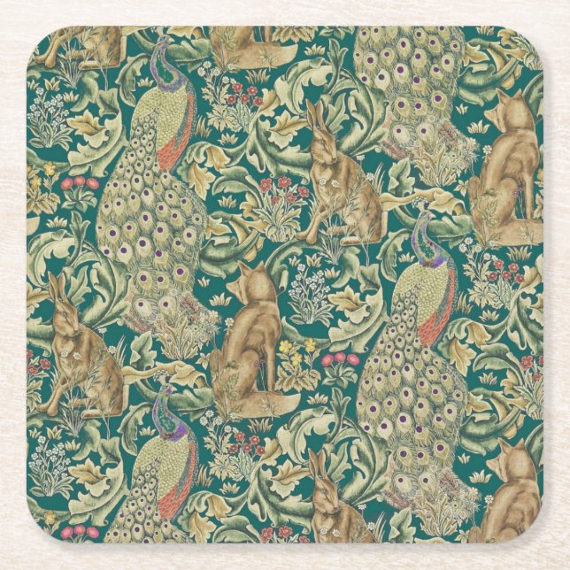 Walter Morris "Forest"  Square Paper Coaster (Front)