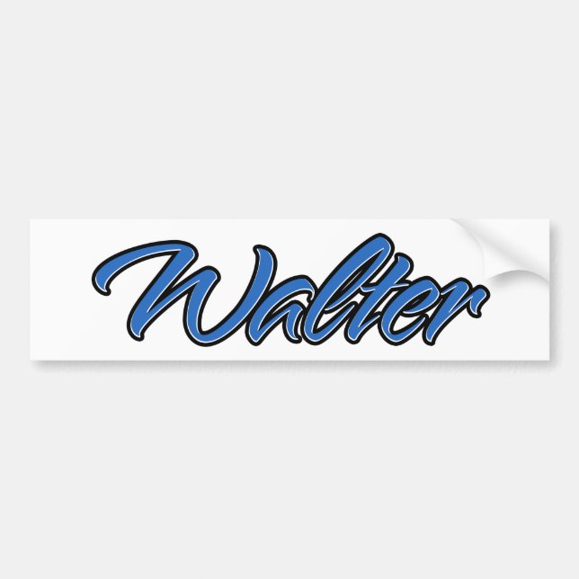 Walter Name blue Aufkleber Sticker Autoaufkleber (Front)