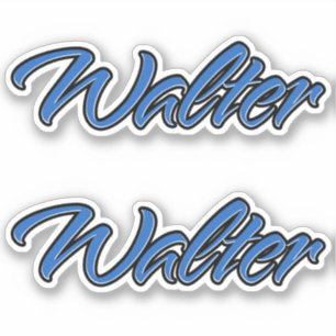 Walter Name blue sticker Sticker Sticker Stickerse