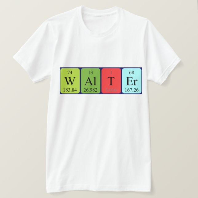 Walter periodic table name shirt (Design Front)