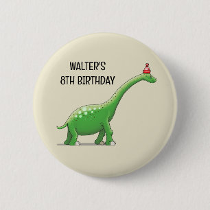 Walter the Dinosaur 6 Cm Round Badge