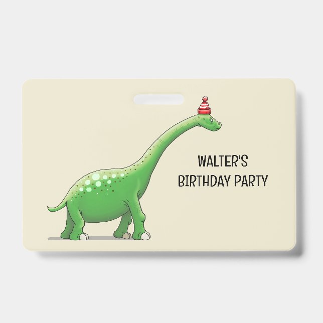 Walter the Dinosaur ID Badge (Front)