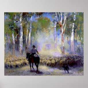 Walter Withers The Drover 1912 Australian Art  Poster