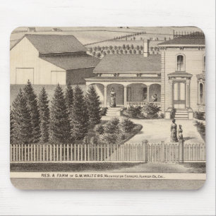 Walters, Crowell residences, farm Mouse Pad