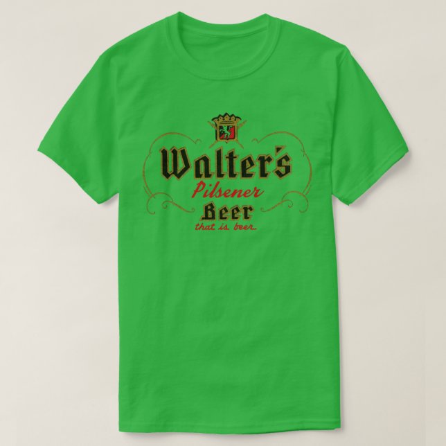 Walters Pilsner Beer Retro Defunct Breweriana T-Shirt (Design Front)