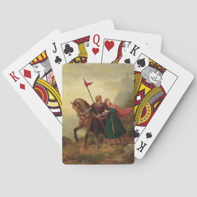 Walther and Hildegund Fleeing with their Horse Playing Cards (Back)