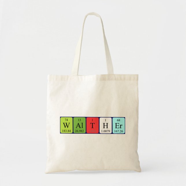 Walther periodic table name tote bag (Front)