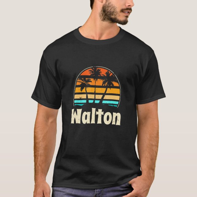 Walton Florida Beach Fl Beach Bum Us Cities Summer T-Shirt (Front)