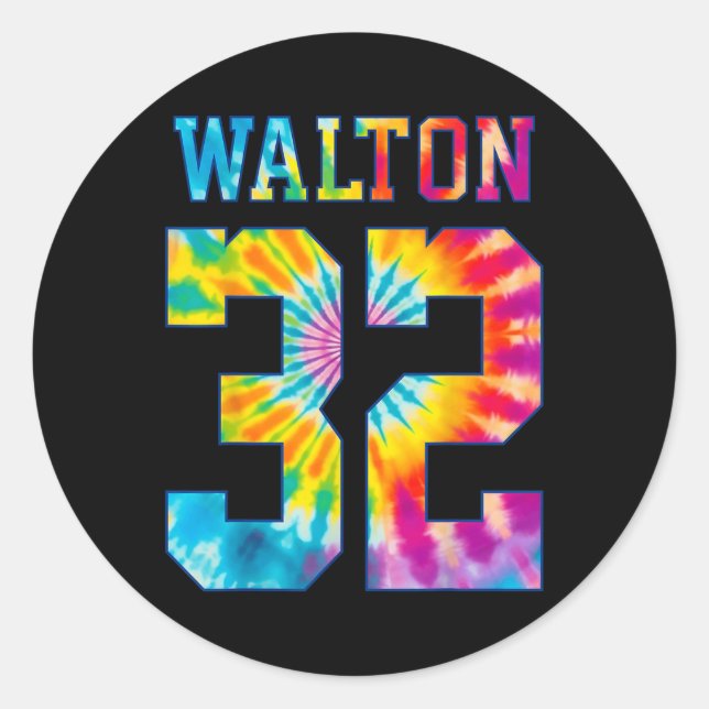 Walton Tie Dye 32 Walton  Classic Round Sticker (Front)