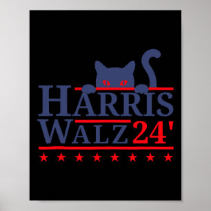 Waltz 2024 Cat Election Kamala Harris Tim Walz 202 Poster