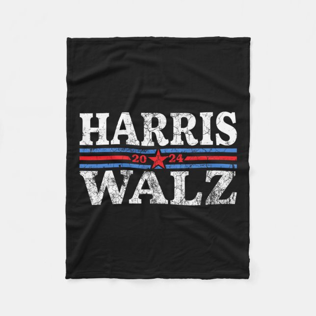 Waltz 2024 Election Kamala Harris Tim Waltz 2024 2 Fleece Blanket (Front)