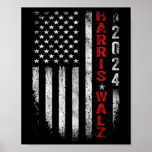 Waltz 2024 Election Kamala Harris Tim Waltz 2024 2 Poster