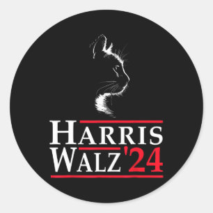 Waltz 2024 Election Kamala Harris Tim Waltz 2024 3 Classic Round Sticker