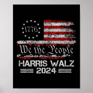 Waltz 2024 Election Kamala Harris Tim Waltz 2024 3 Poster