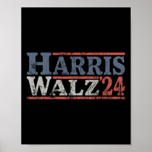 Waltz 2024 Election Kamala Harris Tim Waltz 2024 4 Poster