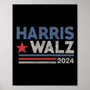 Waltz 2024 Election Kamala Harris Tim Waltz  Poster