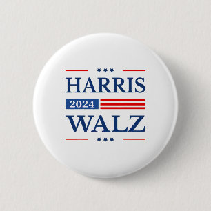 Waltz 2024 Kamala Harris 2024 Tim Waltz 2024 Usa F 6 Cm Round Badge
