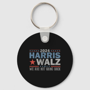Waltz 2024 We're Not Going Back Walz Kamala Harris Key Ring