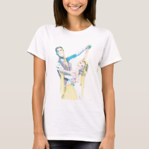 Waltz Ballroom Dancers Drawing T-Shirt