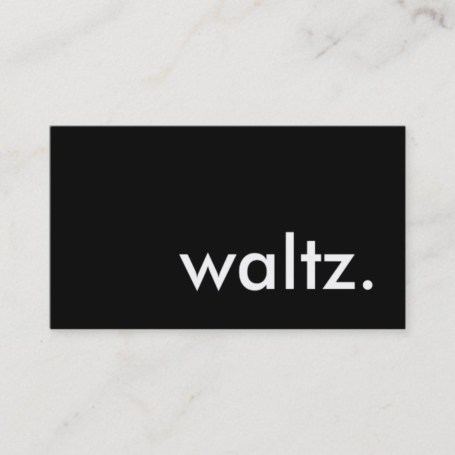 waltz. business card (Front)