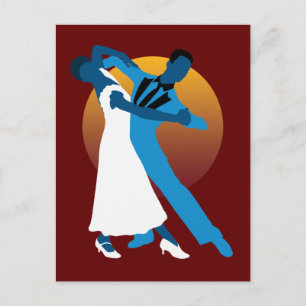 Waltz Dancing Lovers Postcard