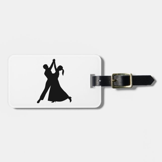 Waltz dancing luggage tag (Front Horizontal)