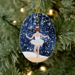 Waltz of Snowflakes Nutcracker Ballet Christmas Ceramic Tree Decoration