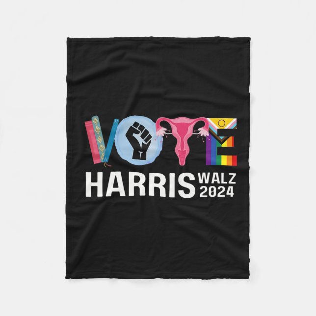 Waltz Shirt Banned Books Reproductive Lgbt Vote 20 Fleece Blanket (Front)