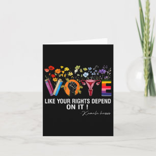 Waltz Vote Like Your Rights Depend On It Feminist  Card
