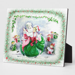 Waltzing Santa & Mrs. Claus Plaque