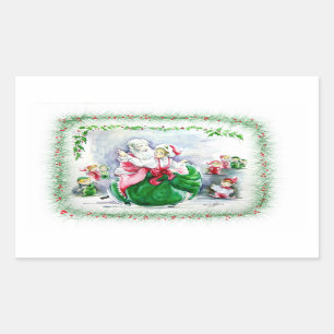 Waltzing Santa & Mrs. Claus  Sticker