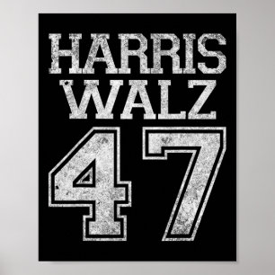Walz 2024 Campaign For President Harris Waltz Vint Poster