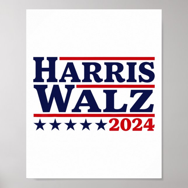 Walz 2024 Election Kamala Harris Tim Waltz 2024 13 Poster (Front)