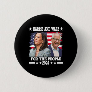 Walz 2024 Election Kamala Harris Tim Waltz 6 Cm Round Badge