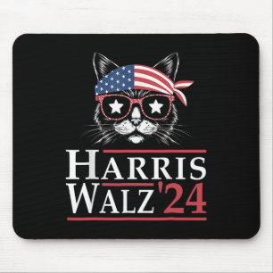 Walz 2024 Funny Cat Election Kamala Harris Tim Wal Mouse Pad