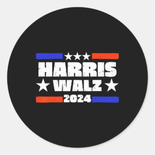 Walz 2024 President Campaign Election Classic Round Sticker
