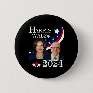 Walz 2024 Presidential Election Campaign Kamala 6 Cm Round Badge