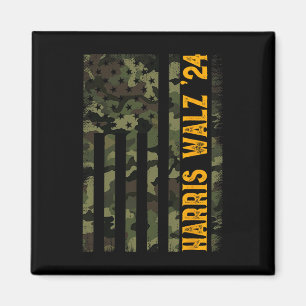Walz 2024 Presidential Election Kamala Camo Flag  Magnet