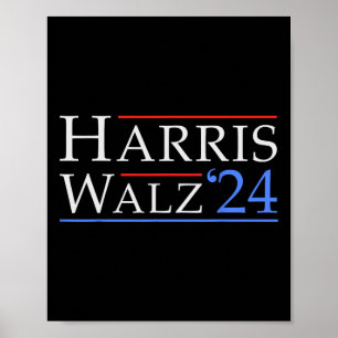 Walz 2024 Save Democracy 2024 Election Funny Harri Poster