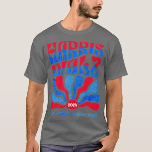 Walz 2024 Vintage Boho Retro red Blue Kamala 2024 T-Shirt