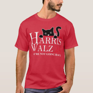 Walz 2024 We Are Not Going Back Cat Lady TShirt