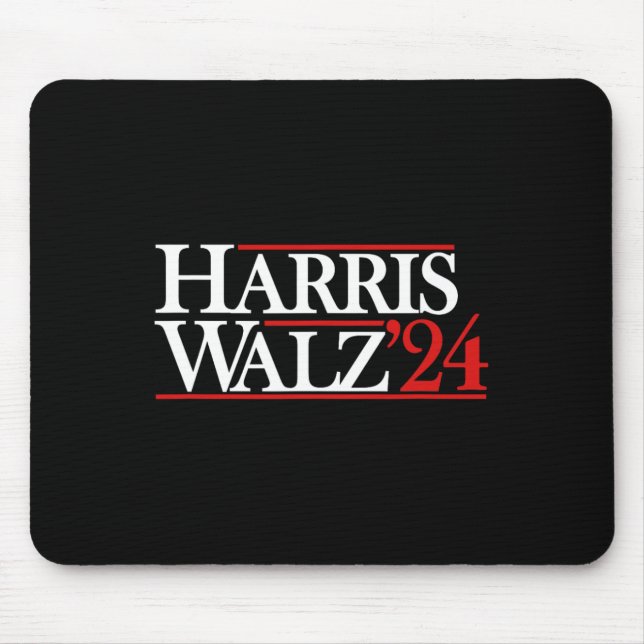 Walz 24 President Kamala 2024  Mouse Pad (Front)