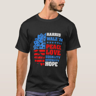 Walz Peace Love Equality Hope Diversity  T-Shirt