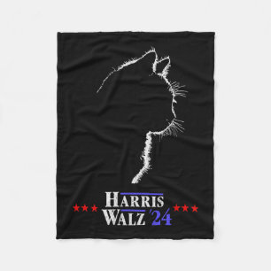 Walz Shirt Cat Ladies For Harris Kamala Walz Shirt Fleece Blanket