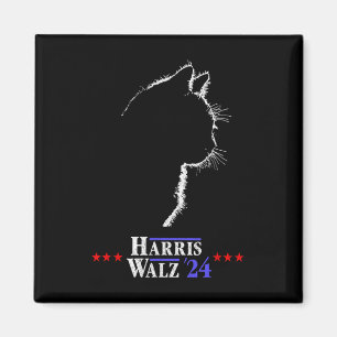 Walz Shirt Cat Ladies For Harris Kamala Walz Shirt Magnet