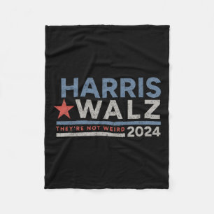 WAlzheimer 2024 Kamala Harris Tim W Not Weird Fleece Blanket